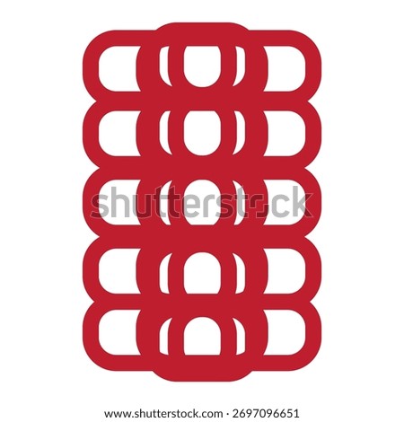 Icon design in red colour