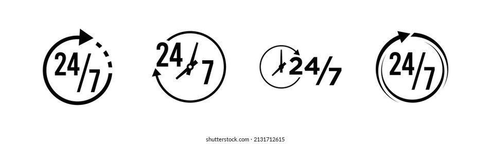 Icon design related to service, set of 4 design element