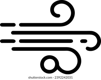 Icon design related to wind force