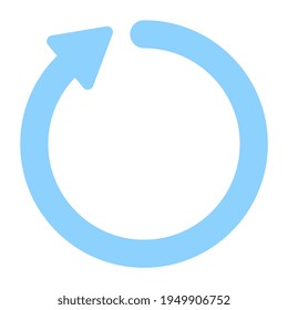 Un diseño de icono de flecha de recarga