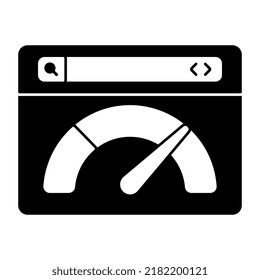 Un diseño de icono de la prueba de velocidad del investigador