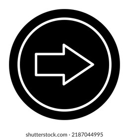Un diseño de icono de flecha derecha