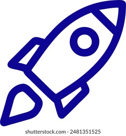 diseño de iconos de un cohete 