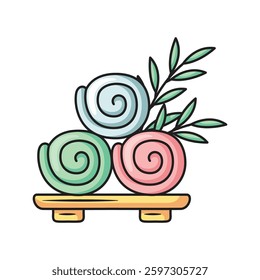 Icon design rolled towel. Vector design