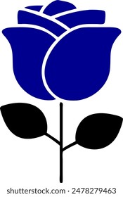 Diseño de icono de una rosa