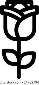 Diseño de icono de una rosa