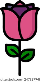 Diseño de icono de una rosa