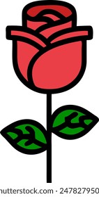 Icon-Design einer Rose