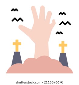 Un diseño de icono de la mano aterradora 

