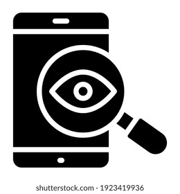 Un diseño de icono del ojo de búsqueda, vector editable