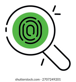 Un diseño de icono de huella digital de búsqueda 