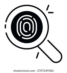 Un diseño de icono de huella digital de búsqueda 