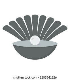 
Icon design of seashell pearl
