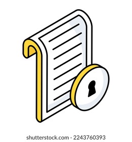 An icon design of secure file