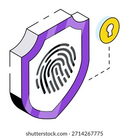 Ein Symboldesign für sicheren Fingerabdruck 