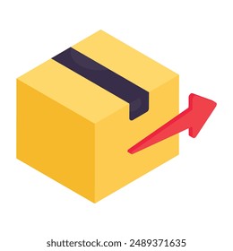 An icon design of send package