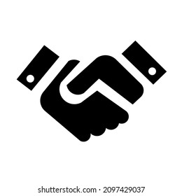 icon design, shape illustration of people shaking