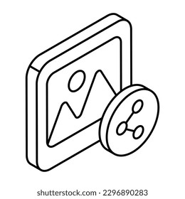 An icon design of share image 