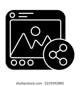 An icon design of share image 