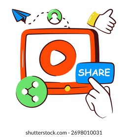 Video Un diseño de icono de compartir