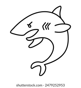 Un diseño de icono de tiburón


