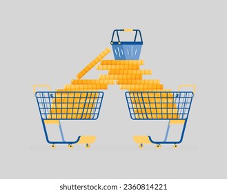 icon design of shop and spend much more for leisure things. Wasteful in consumerism. this icon can be used for marketing, ads, promotion, company, corporate
