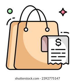 An icon design of shopping bill 