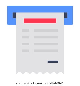 An icon design of shopping bill