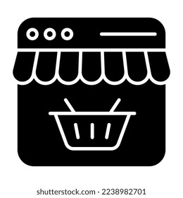 An icon design of shopping website 