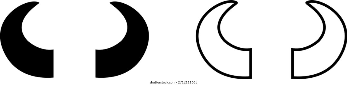 El diseño de iconos muestra dos Formas contrastantes en blanco y negro con curvas simples para fines artísticos o de marca