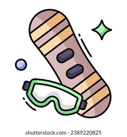An icon design of snowboard 