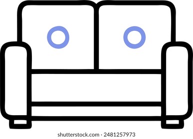 icon design of sofa, interior 