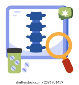 An icon design of spine test 

