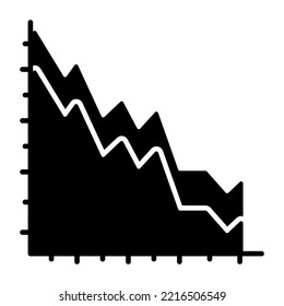 An Icon Design Of Stacked Area Chart