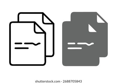 Diseño de iconos de documentos de papel apilados