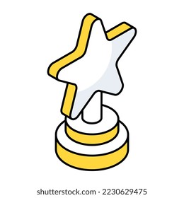      Un diseño de icono del premio estrella  