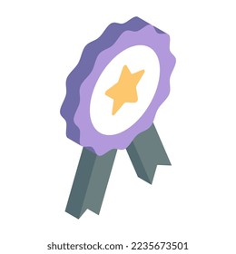 An icon design of star badge
