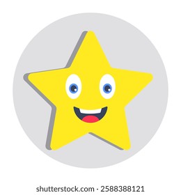 An icon design of star emoji