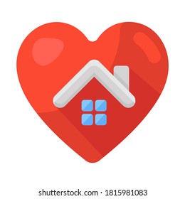 An icon design of stay home stay safe vector 