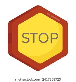 Un diseño de icono del signo de detención
