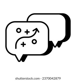 An icon design of strategic communication