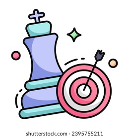 An icon design of strategic target 