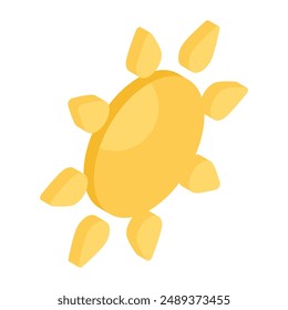 An icon design of sunlight available for download