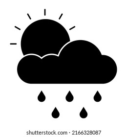 An Icon Design Of Sunny Rainy Day