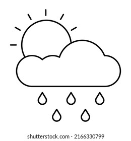 An Icon Design Of Sunny Rainy Day