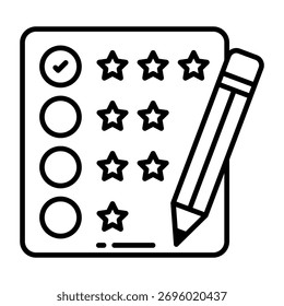 An icon design of survey form
