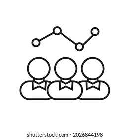icon design or symbol of customer satisfaction level. thin line vector
