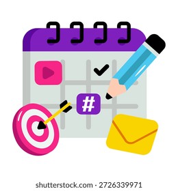 An icon design of target schedule 