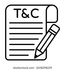 Un diseño icónico de Términos y condiciones