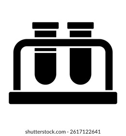 An icon design of test tubes